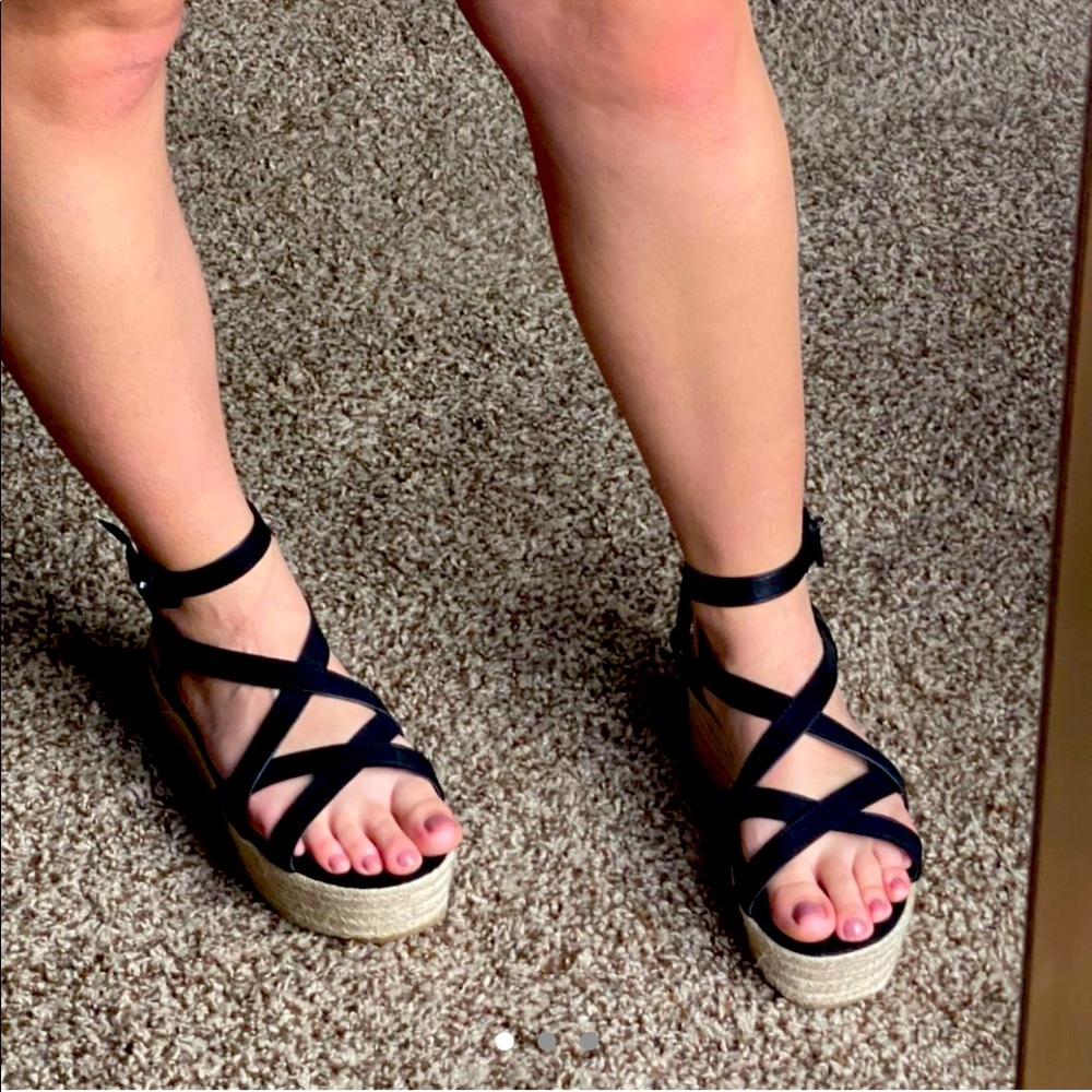 ‼️SOLD‼️ Miss Lola / Bamboo chunky wedges 🖤